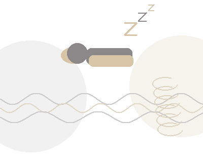 Illustration av sovande person med z z z